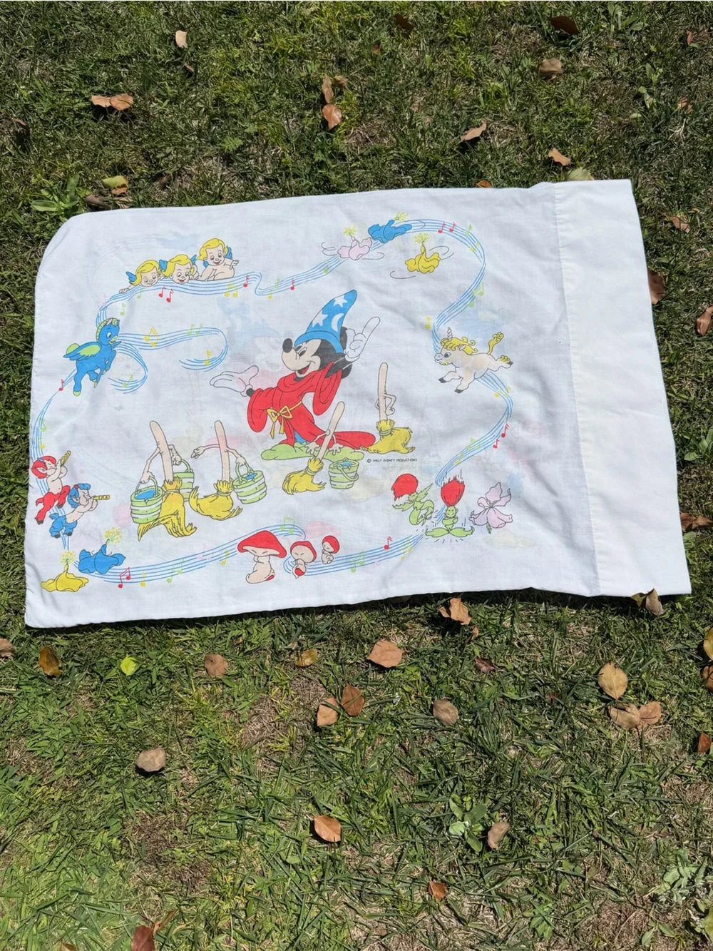 VTG Disney Fantasia 3-Piece Sheet Set Centaurettes Pegasus Cupids Hippos Rare